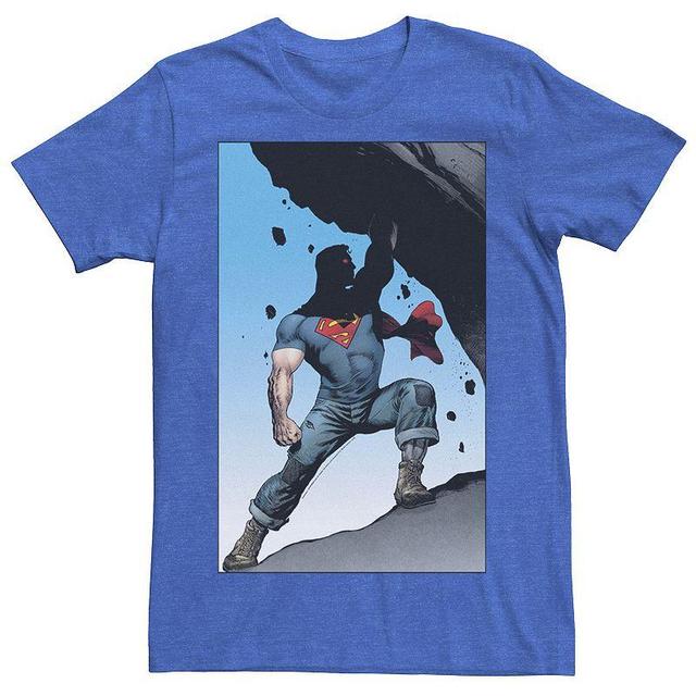 Mens DC Comics Superman Power Lift Comic Poster Tee Green Product Image