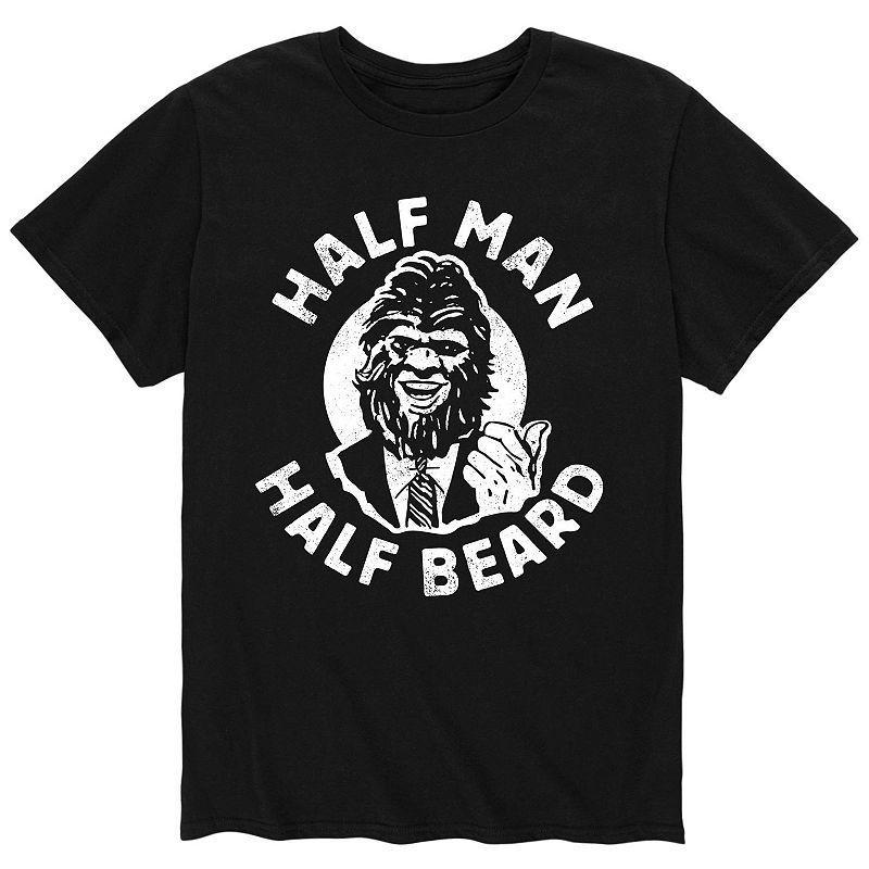 Mens Half Man Half Beard Tee Product Image