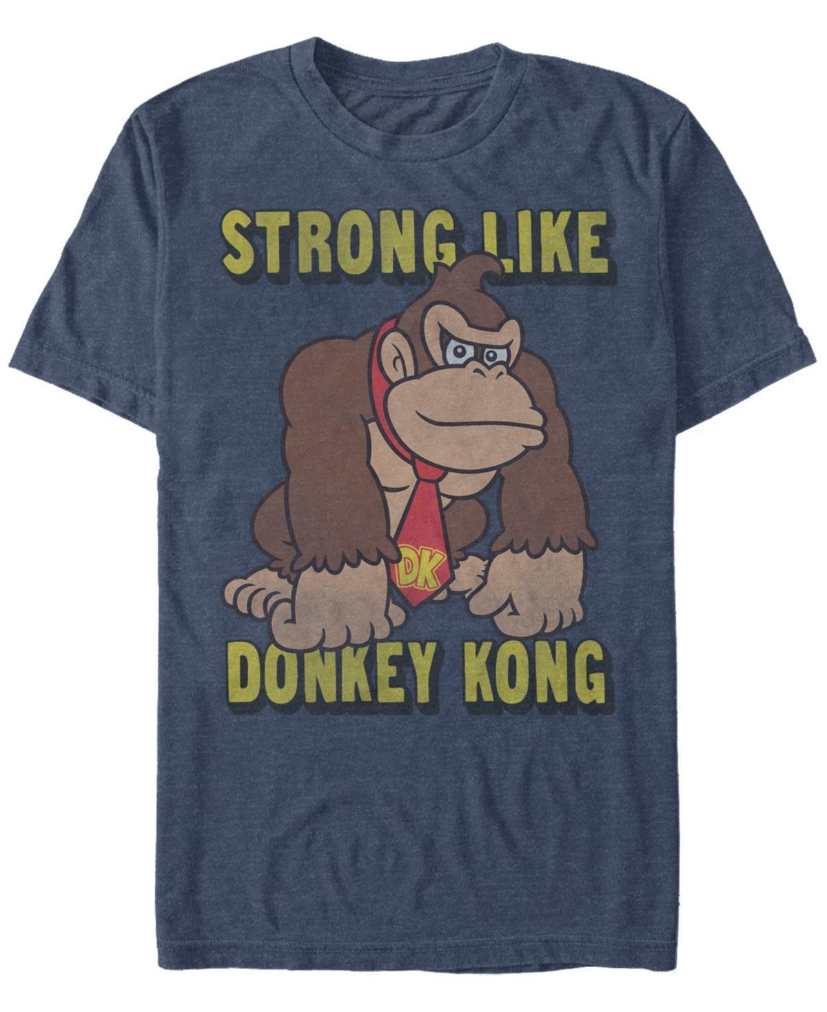 Mens Nintendo Strong Like Donkey Kong Short Sleeve Tee Navy Grey Product Image