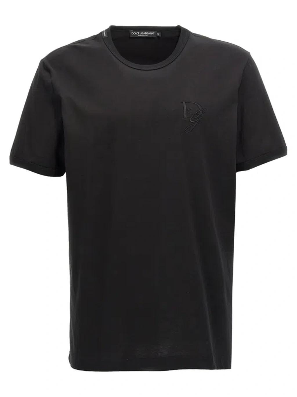 Logo Embroidery T-shirt In Black Product Image