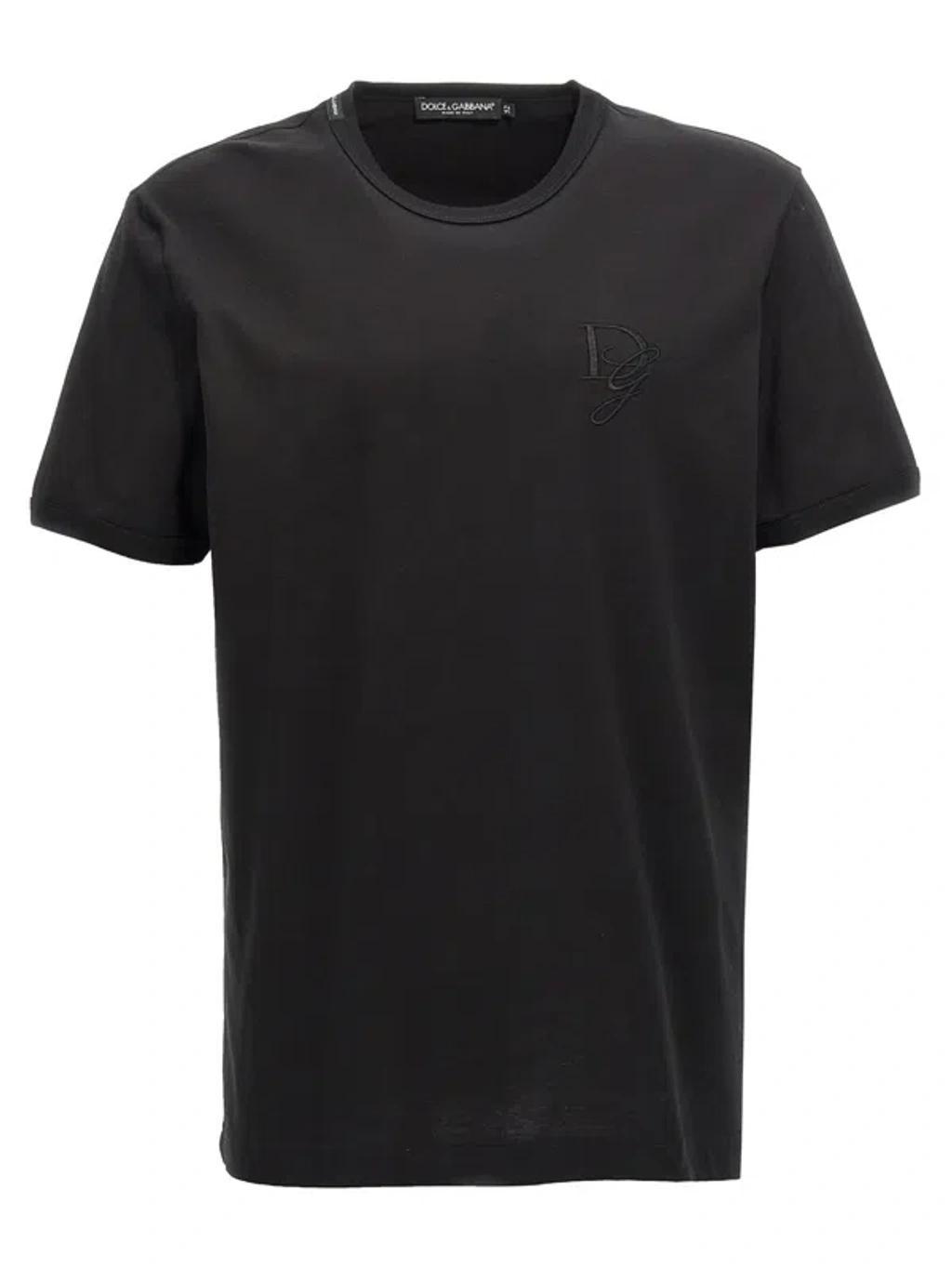 Logo Embroidery T-shirt In Black Product Image