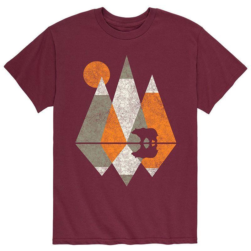 Mens Geo Mountains Tee Red Product Image