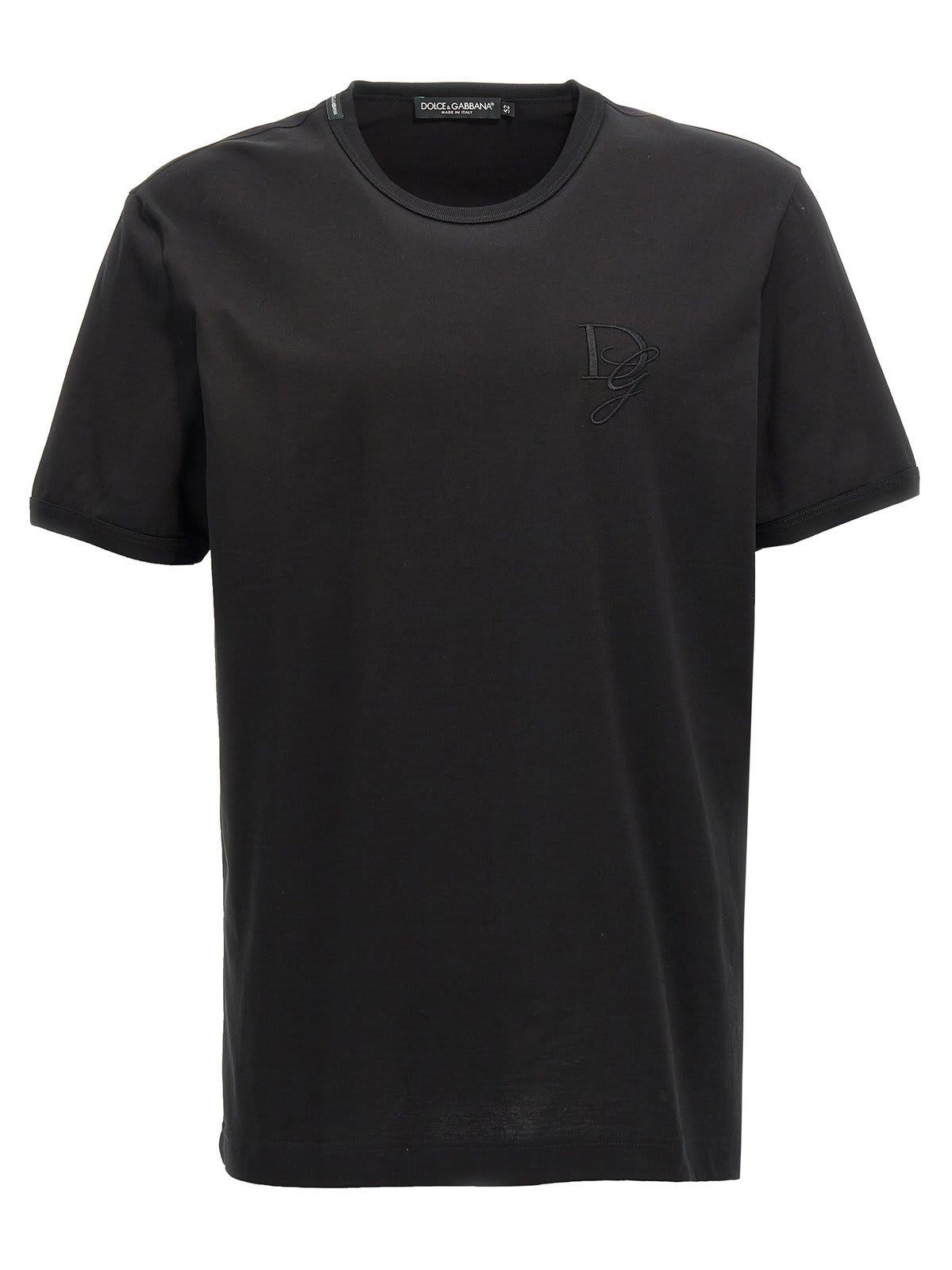 Logo Embroidery T-shirt In Black Product Image