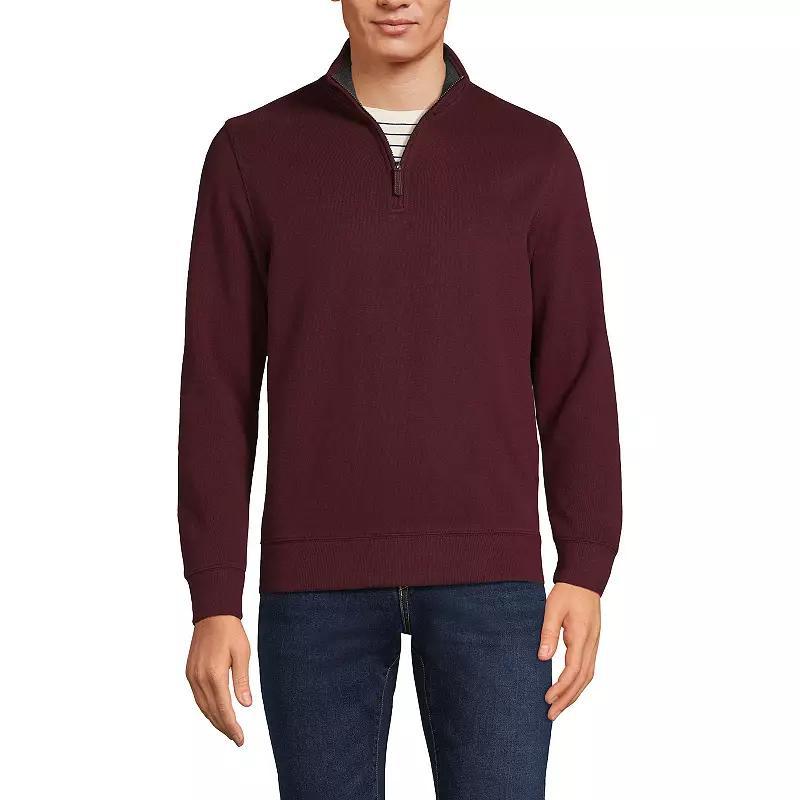 Big & Tall Lands End Bedford Classic-Fit Ribbed Quarter-Zip Sweater, Mens Product Image