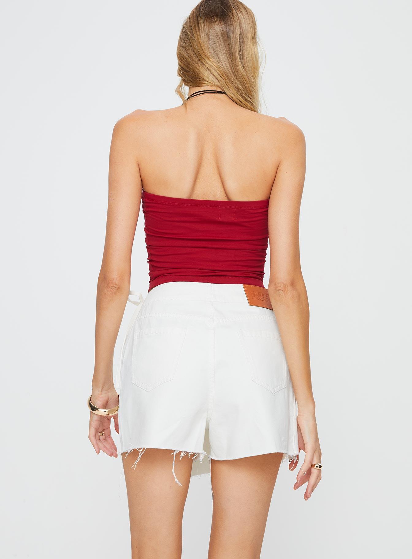 Alrita Denim Skort White Product Image