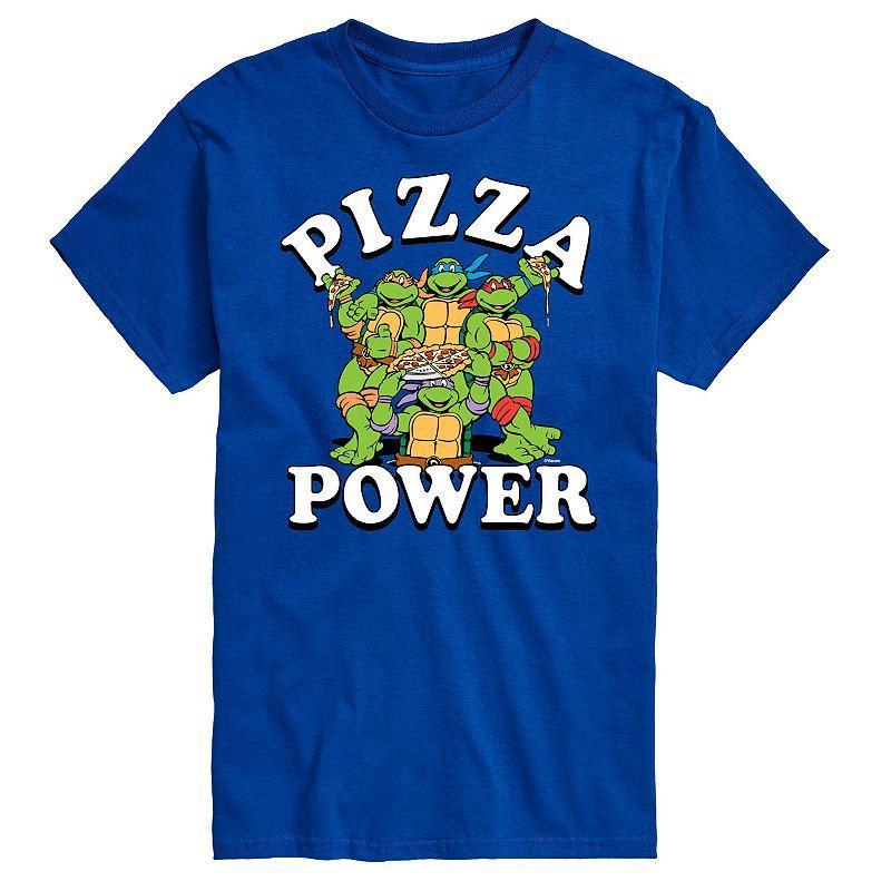 Big & Tall TMNT Pizza Power Graphic Tee, Mens Med Blue Product Image