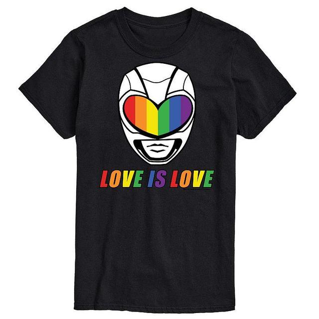 Mens Power Rangers Love Is Love Graphic Tee Product Image