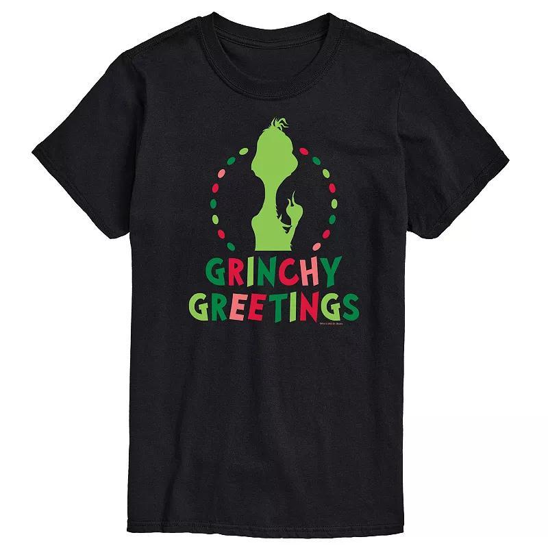 Big & Tall Dr. Seuss The Grinch Grinchy Greetings Graphic Tee, Mens Product Image