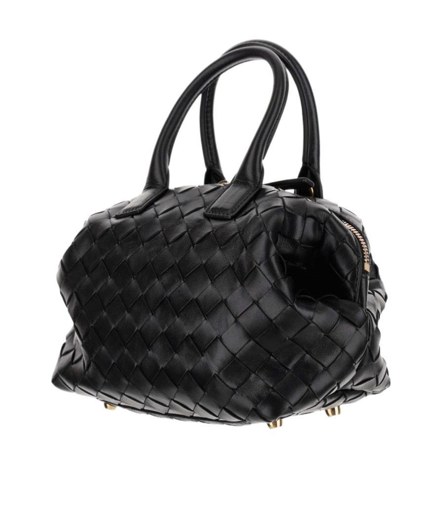 BOTTEGA VENETA Mini Bauletto Bag In Black-m Brass Product Image