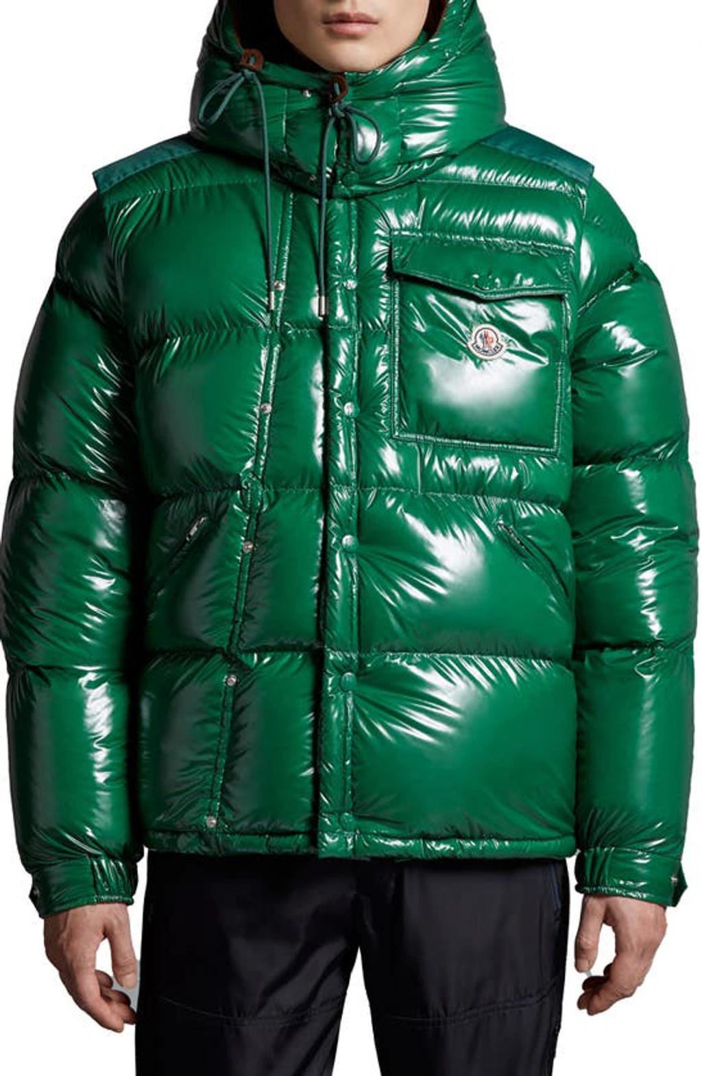 MONCLER Karakorum Brand-embroidered Padded Regular-fit Shell-down Jacket In Olive Product Image