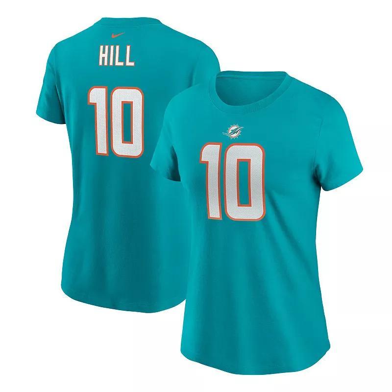 Womens Nike Tyreek Hill Aqua Miami Dolphins Player Name & Number T-Shirt Turquoise A Product Image