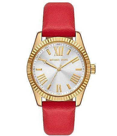 Michael Kors Womens Lexington Three-Hand Crystal Stainless Steel Bracelet Watch Product Image