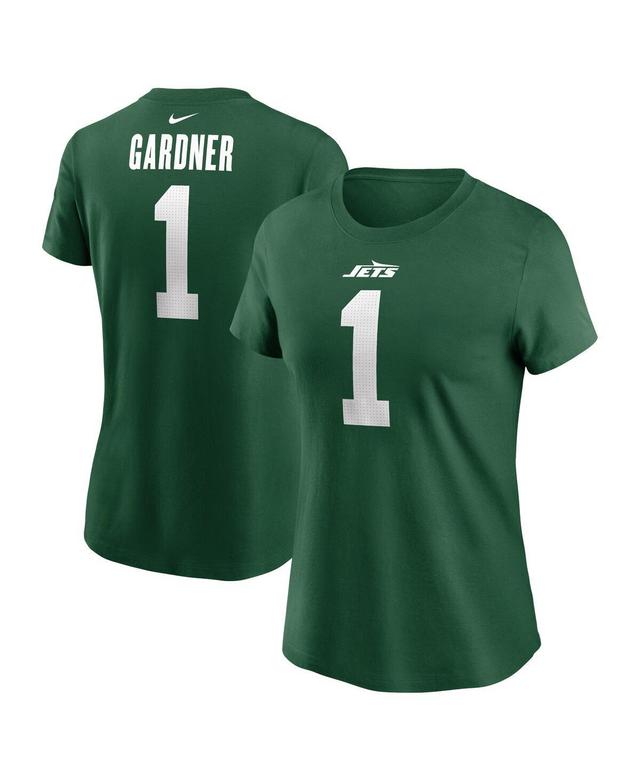 Nike Womens Ahmad Sauce Gardner Legacy Green New York Jets Name Number T-Shirt Product Image