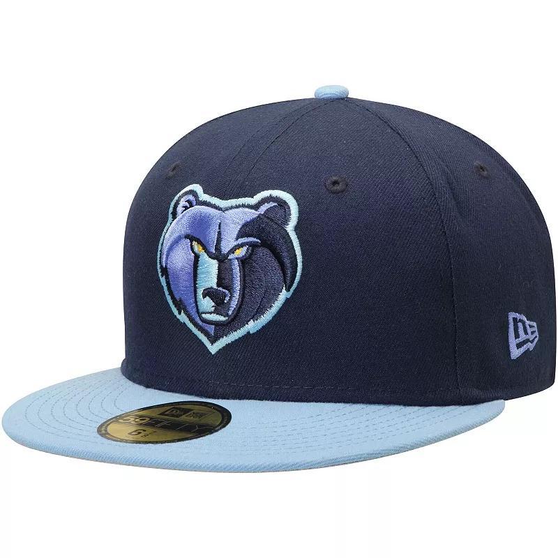 Mens New Era Navy/Light Blue Memphis Grizzlies Official Team Color 2Tone 59FIFTY Fitted Hat Grz Blue Product Image