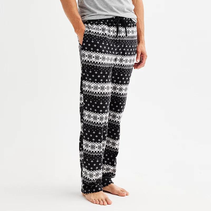 Mens Sonoma Goods For Life Microfleece Pajama Pants Wild Deer Blue Product Image