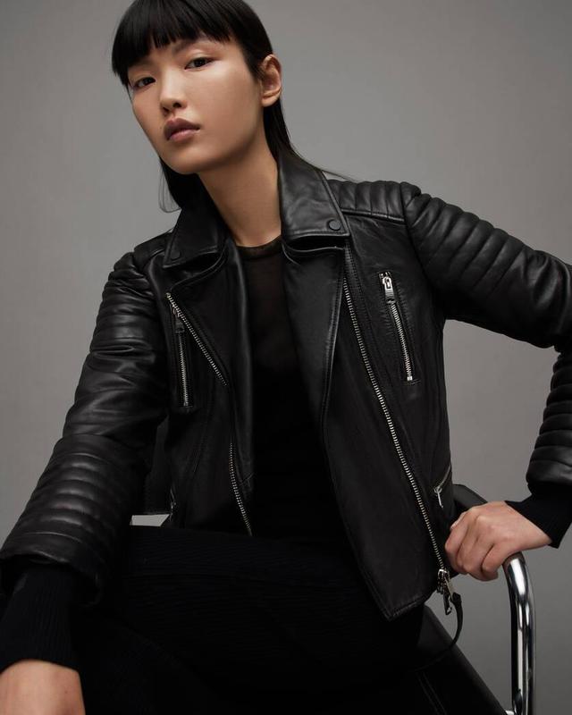 Leoni Leather Biker Jacket Product Image