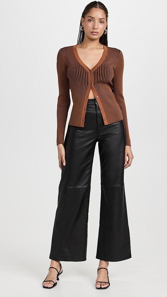 Reformation Veda Kennedy Wide Leg Leather Pants | Shopbop Product Image