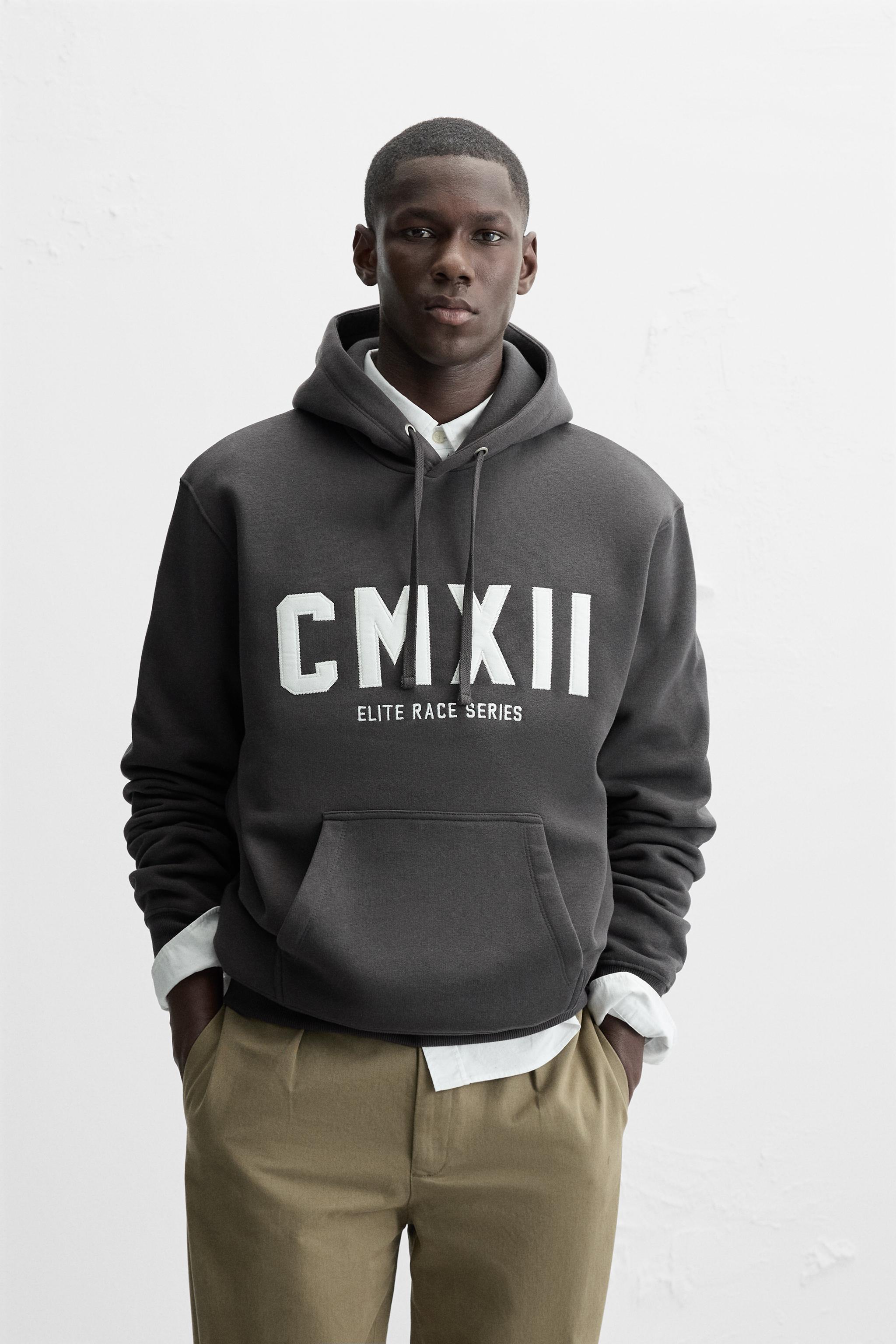 HOODED SWEATSHIRT WITH TEXT Product Image