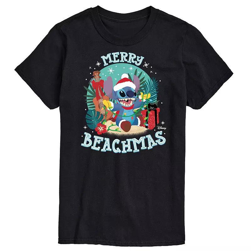 Disneys Lilo & Stitch Big & Tall Merry Beachmas Graphic Tee, Mens Product Image