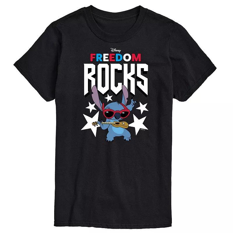 Disneys Lilo & Stitch Big & Tall Freedom Rocks Graphic Tee, Mens Product Image