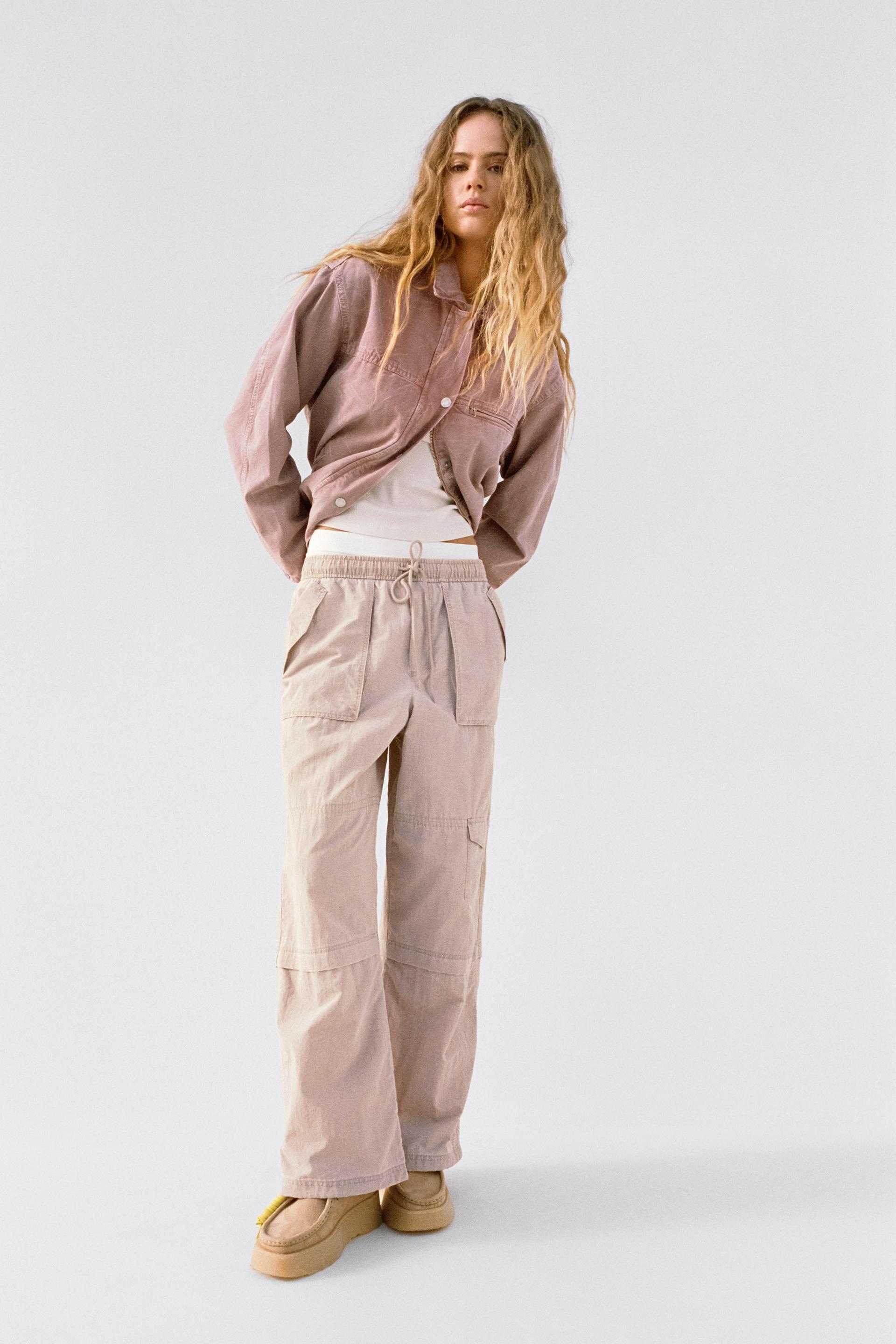 WASHED EFFECT CARGO PANTS Product Image