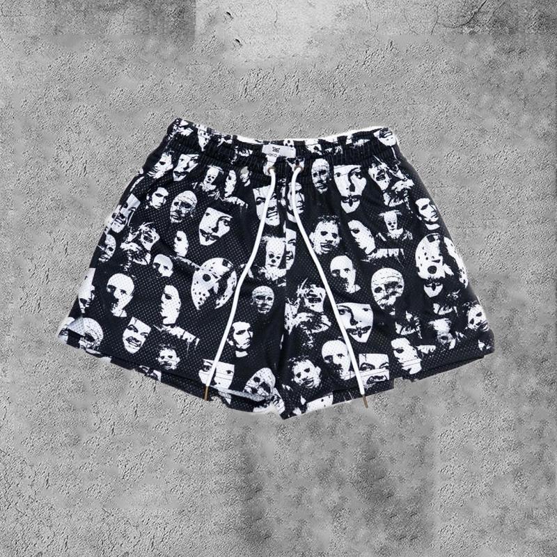 Hip Hop Horror Face Street Print Fashion Street Shorts Product Image