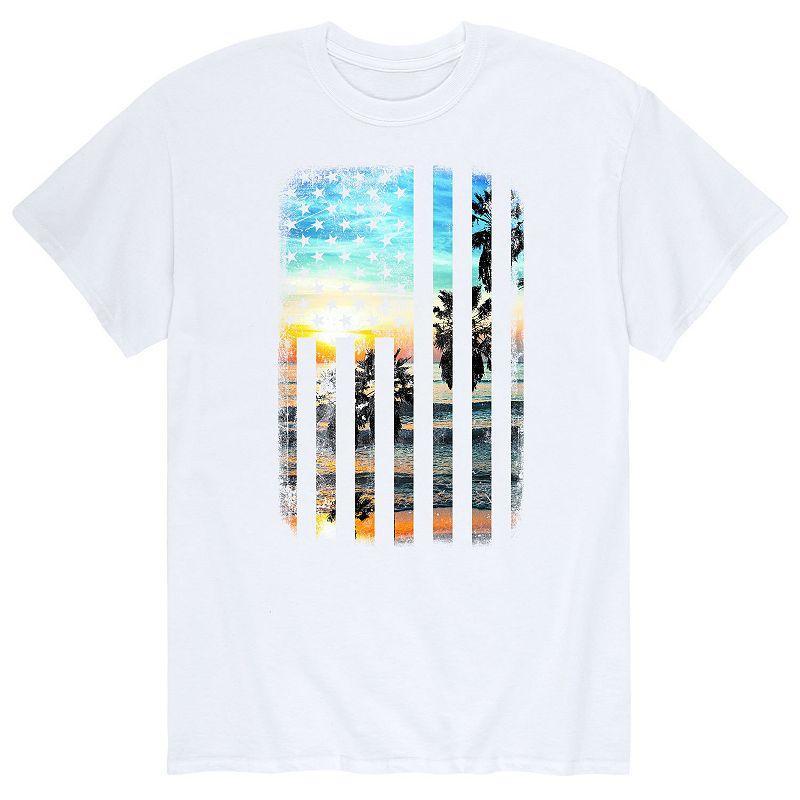 Mens Sunset Flag Graphic Tee Product Image