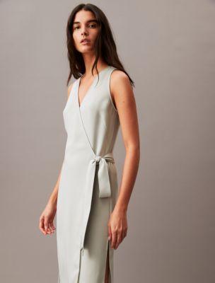 Flowing Midi Wrap Dress Product Image