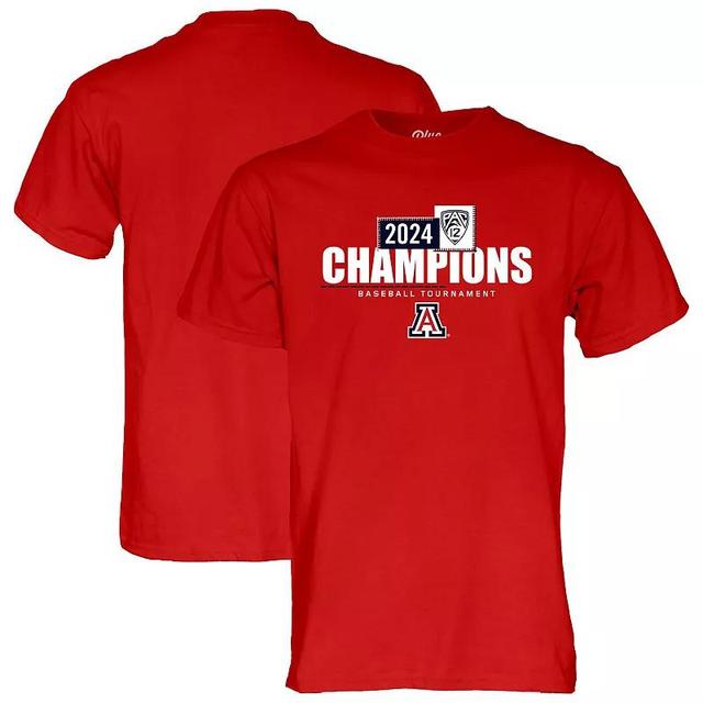 Mens Blue 84 Arizona Wildcats 2024 Pac-12 Baseball Conference Tournament Champions Locker Room T-Shirt Product Image