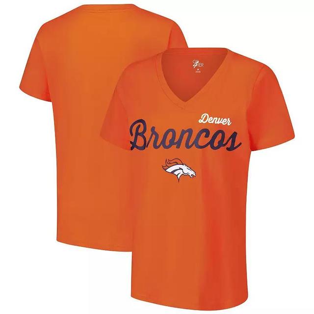 Womens G-III 4Her by Carl Banks Denver Broncos Post Season V-Neck T-Shirt Product Image