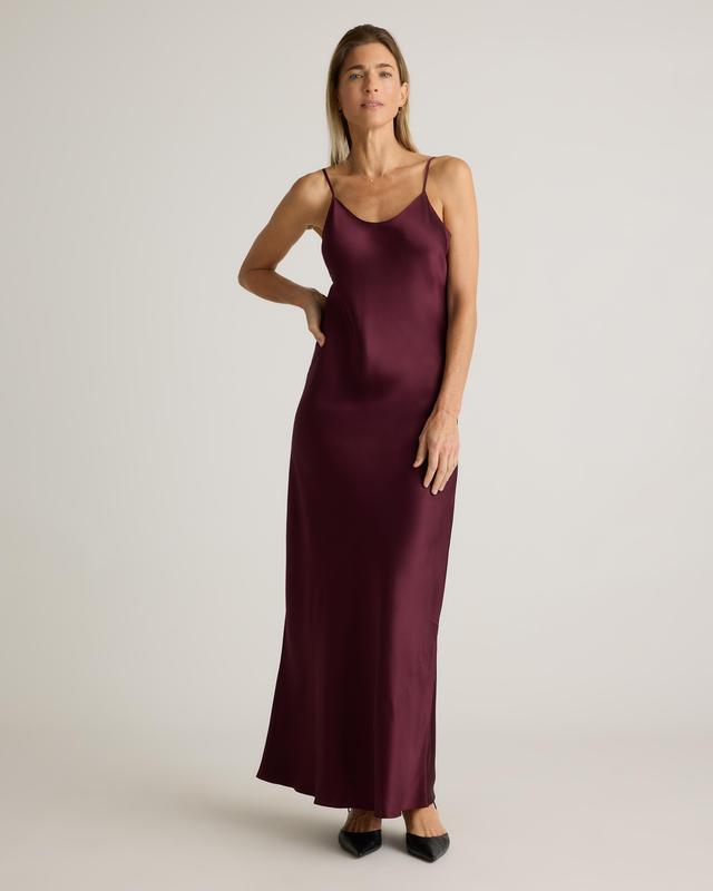 100% Washable Silk Maxi Slip Dress Product Image