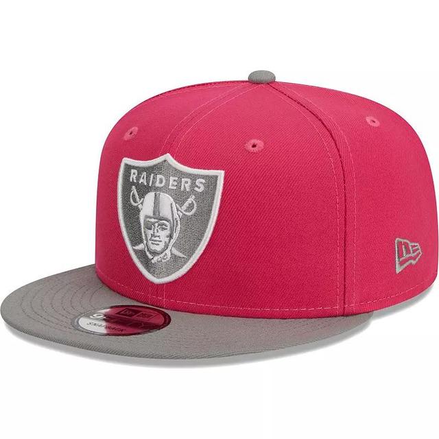 Mens New Era Pink/Gray Las Vegas Raiders 2-Tone Color Pack 9FIFTY Snapback Hat Product Image