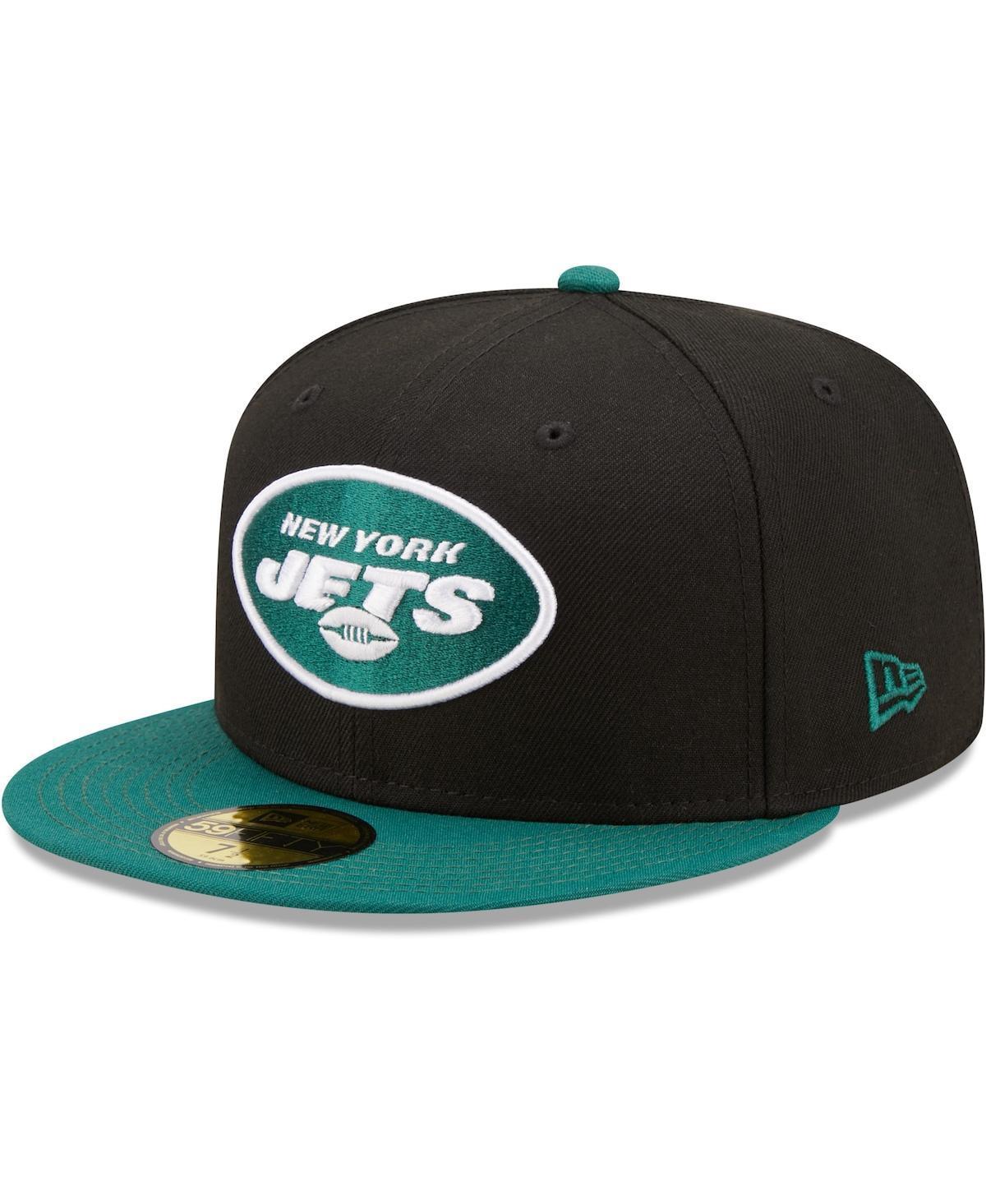 Mens New Era  Black/Green New York Jets Flipside 2Tone 59FIFTY Fitted Hat Product Image