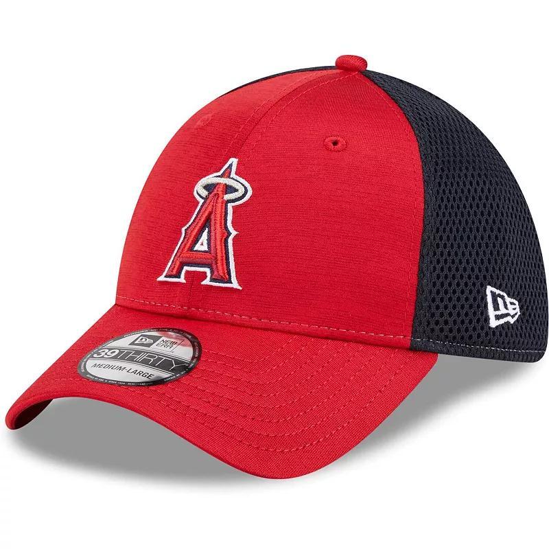 Mens New Era Red Los Angeles Angels Neo 39THIRTY Flex Hat Product Image