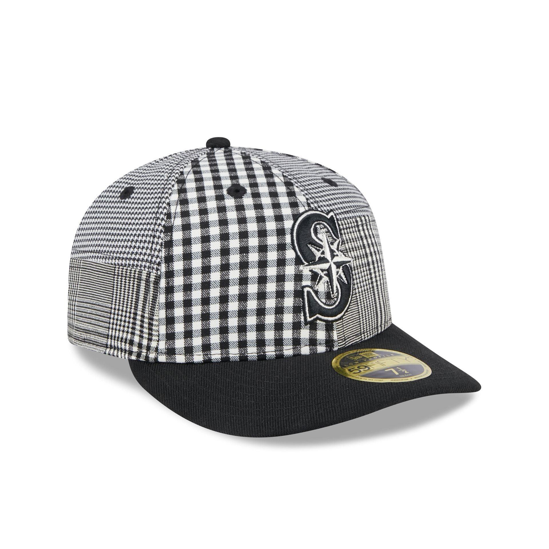 Seattle Mariners Patch Plaid Low Profile 59FIFTY Fitted Hat Male Product Image