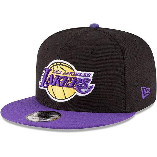 Mens New Era /Purple Los Angeles Lakers 2-Tone 9FIFTY Adjustable Snapback Hat Product Image