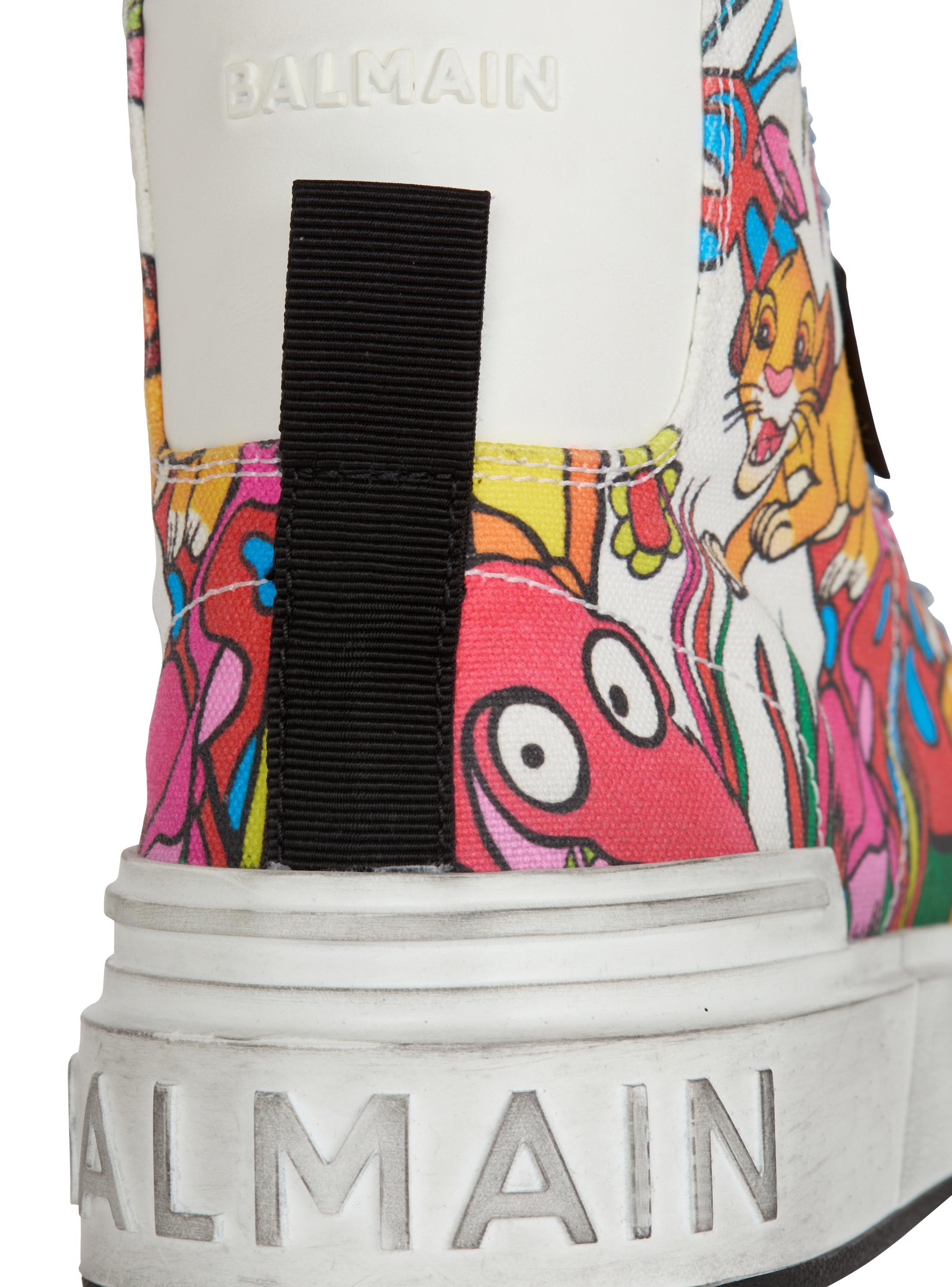 Disney x Balmain: The Lion King - B-Court High Top trainers with Enfant Précoce print Product Image