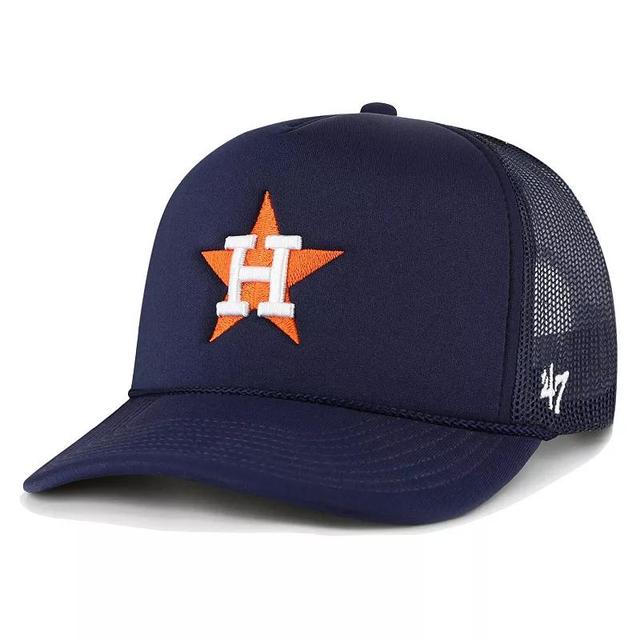 Mens 47 Houston Astros Foam Logo Trucker Adjustable Hat, Blue Product Image