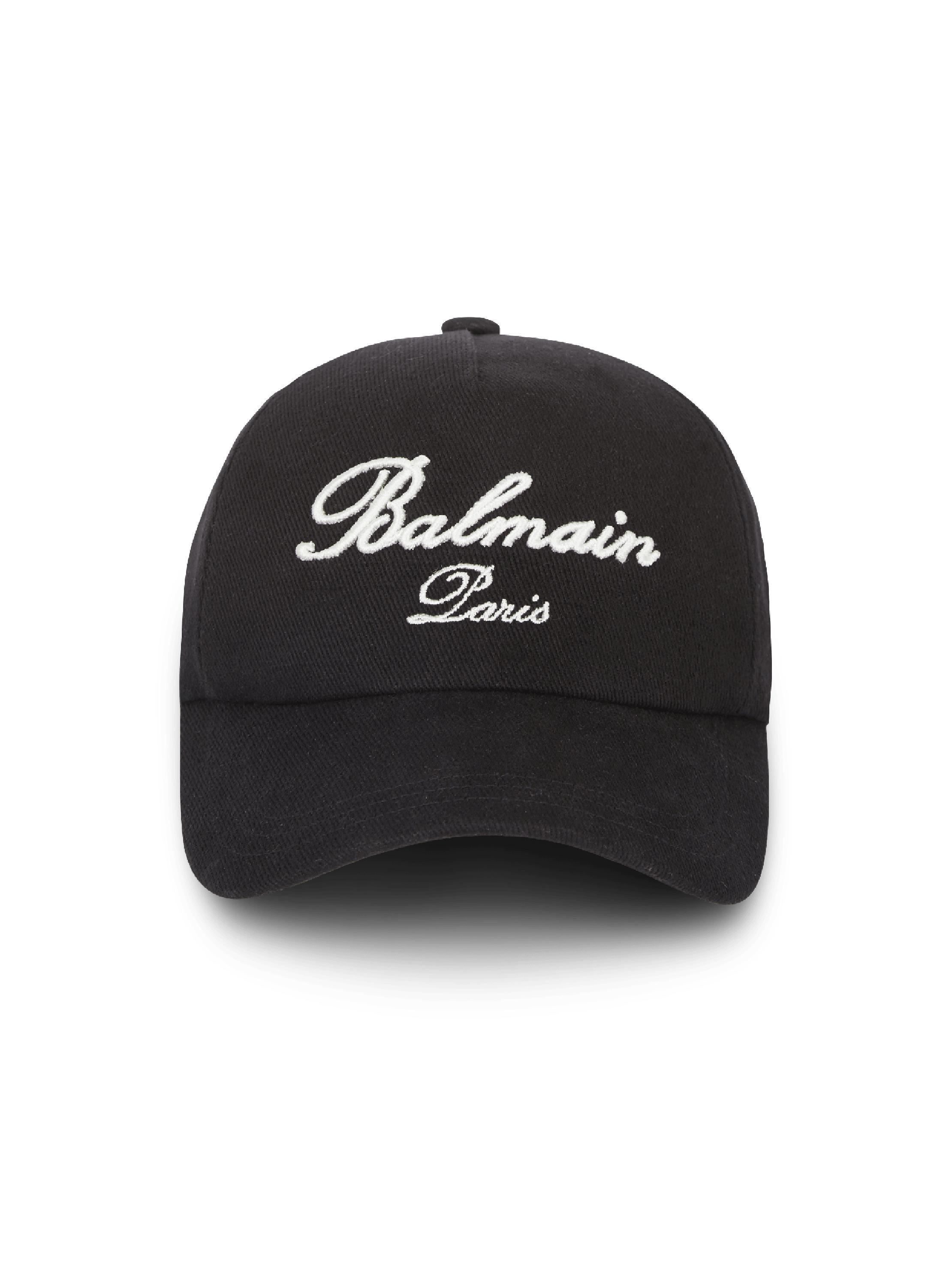 Cotton cap with Balmain Signature embroidery Product Image