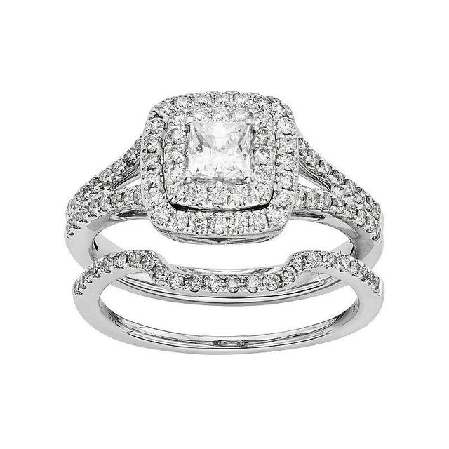 Certified Diamond (1 ct. t.w.) Bridal Set in 14k White Gold Product Image