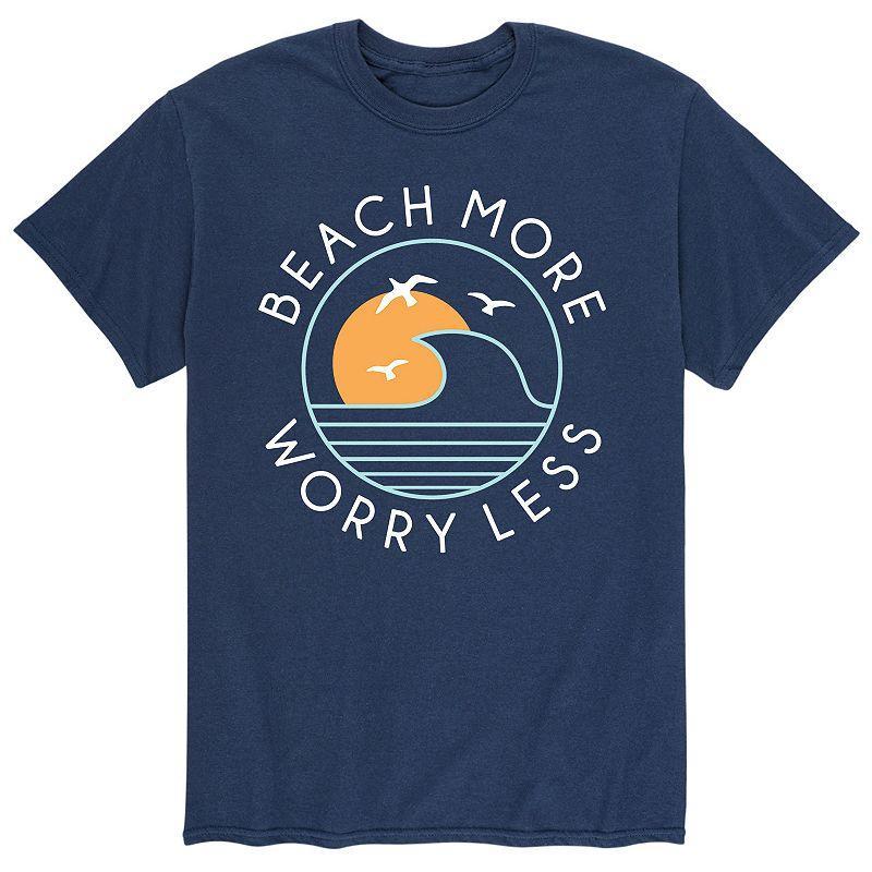 Mens Beach More Worry Less Tee Product Image