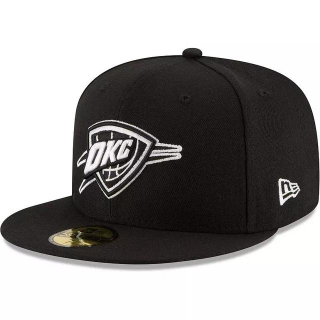 Mens New Era Oklahoma City Thunder & White Logo 59FIFTY Fitted Hat Product Image