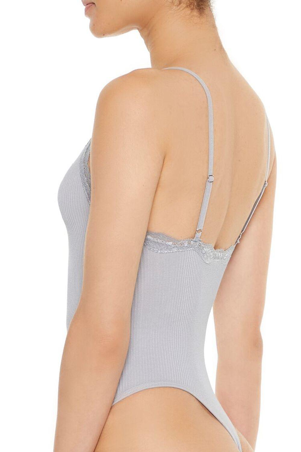 Seamless Lace-Trim Bodysuit | Forever 21 Product Image