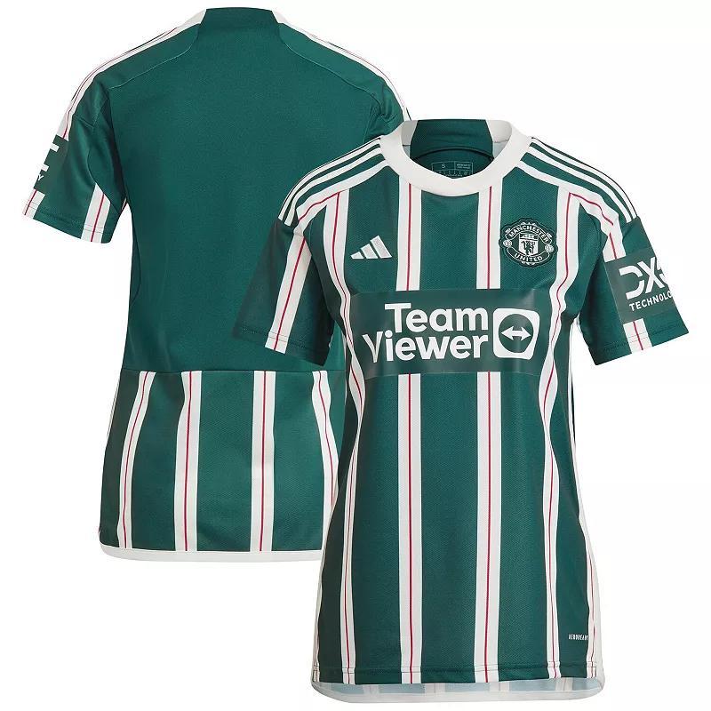 Womens adidas Green Manchester United 2023/24 Away Replica Jersey Product Image