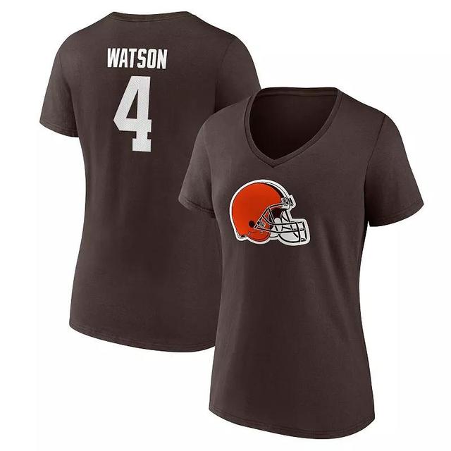 Womens Fanatics Branded Deshaun Watson Cleveland s Player Icon Name & Number V-Neck T-Shirt Product Image