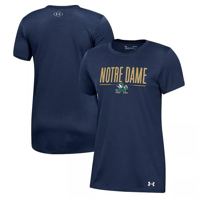 Womens Under Armour Notre Dame Fighting Irish Performance T-Shirt Blue Product Image