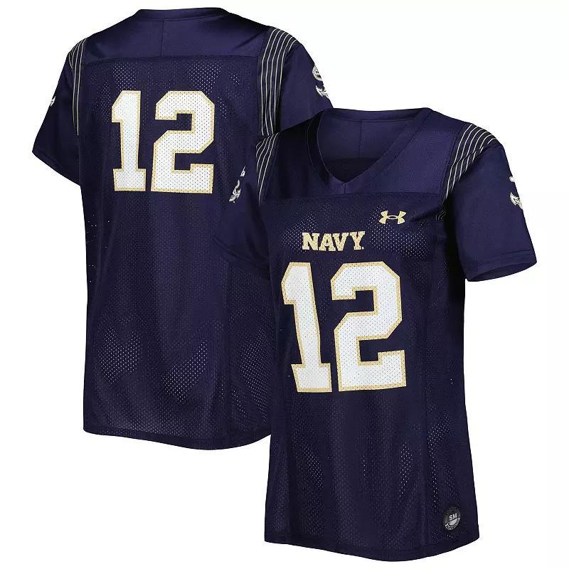 Womens Under Armour #12 Midshipmen Replica Team Football Jersey Blue Product Image