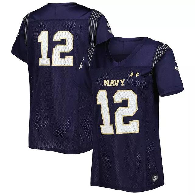 Womens Under Armour #12 Midshipmen Replica Team Football Jersey Blue Product Image