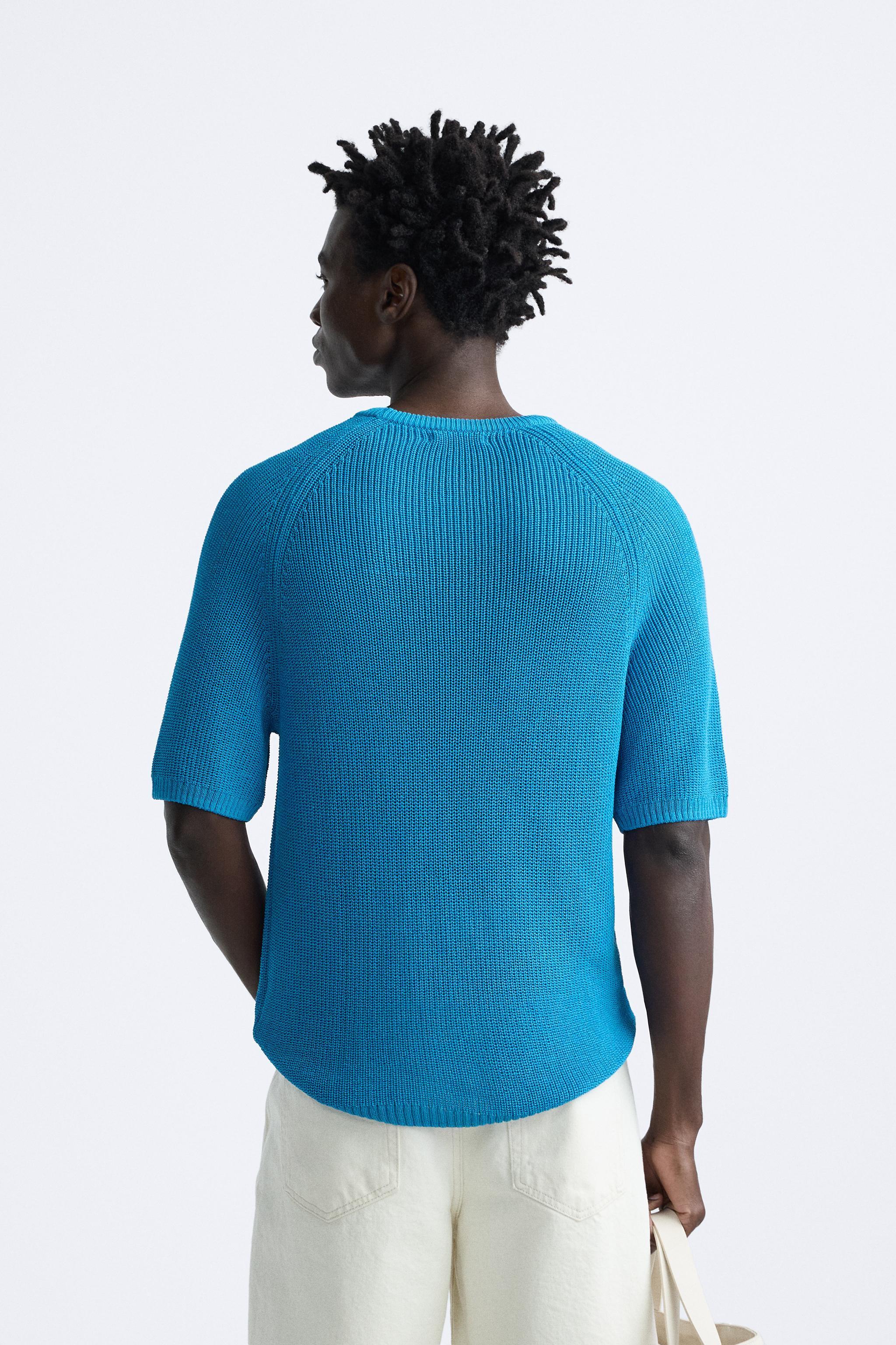 CROPPED FIT KNIT T-SHIRT Product Image