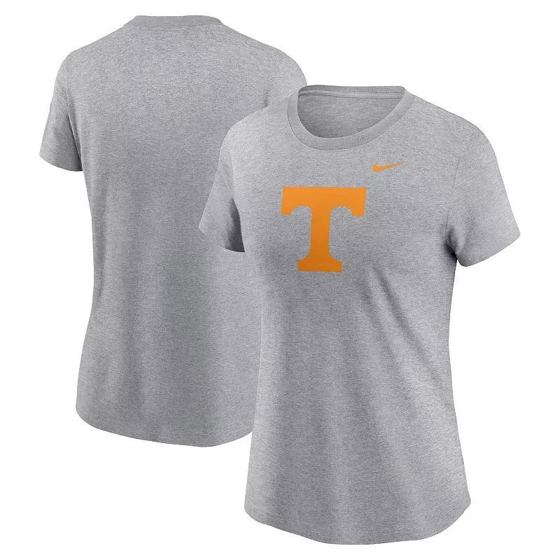 Womens Nike Heather Gray Tennessee Volunteers Primetime Evergreen Logo T-Shirt Product Image